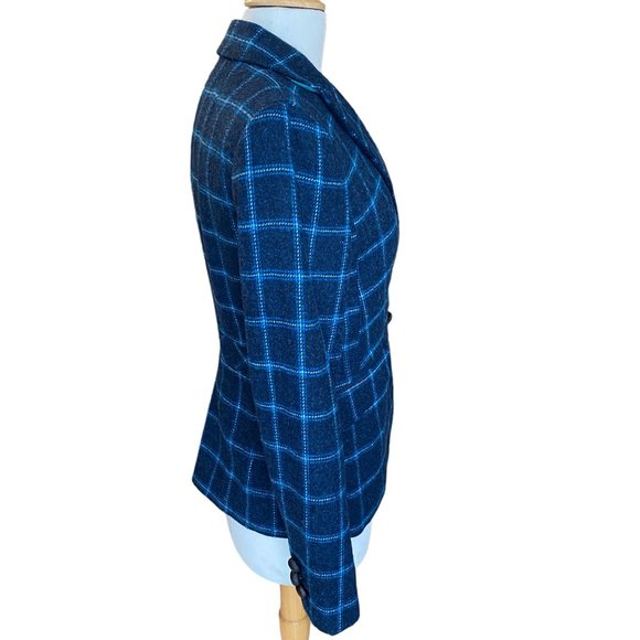 Talbots Wool Plaid Duck Blazer Preppy Riding Academia Countryside Old Money-4 - Picture 10 of 16